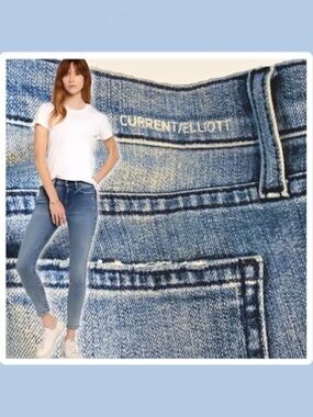 CURRENT/ELLIOTT Stiletto Ankle Crop Skinny Jeans Saturdaze Size 29 or 6
